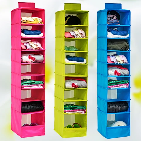 Моющийся цветной Органайзер коллекция подвешивающихся полок для аксессуаров 9