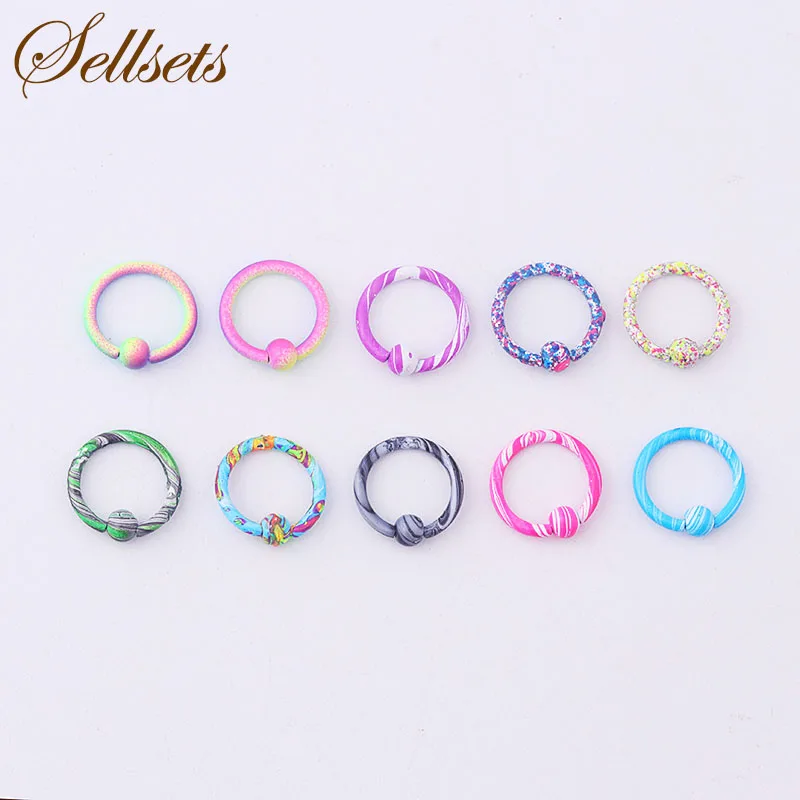 Серьги кольца Sellsets из нержавеющей стали для пирсинга тела ювелирные украшения