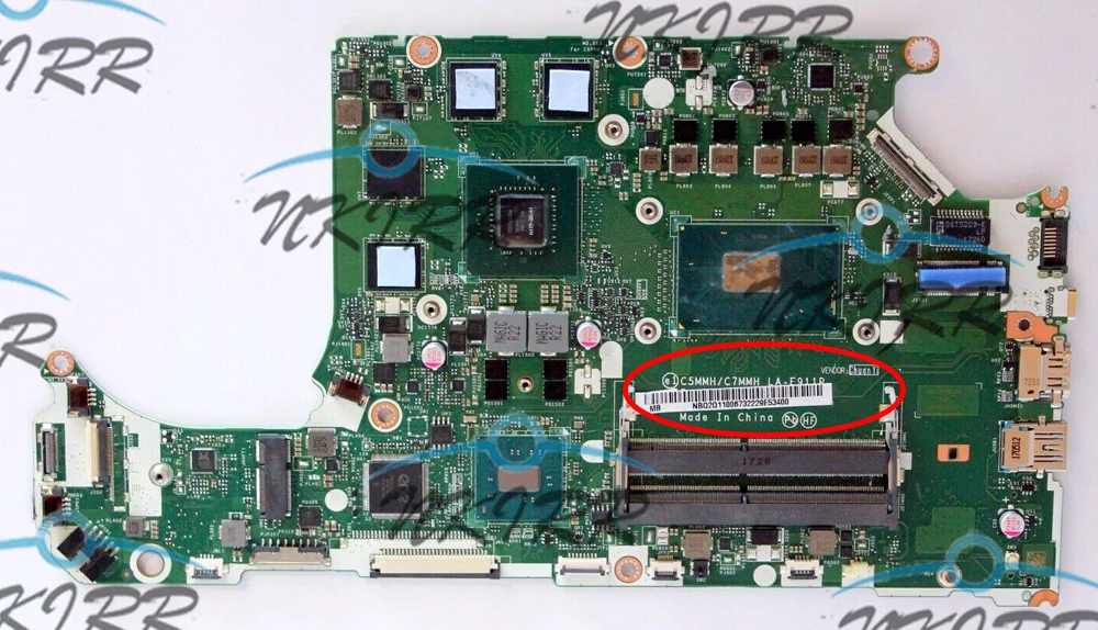 C5MMH/C7MMH LA-E911P I7 GTX1050M NBQ2Q11001 NBQ2Q11002 NBQ2Q11005 NBQ2Q11009 NBQ2B11003 материнская плата для AN515-51 A715-71G