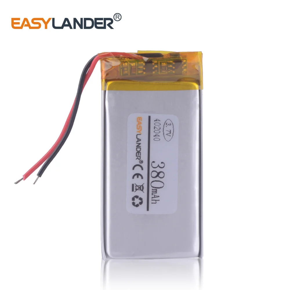 3 шт./лот 402040 7 В 380 мАч литий полимерный аккумулятор для mp3 DVR GPS игрушки PDA Bluetooth