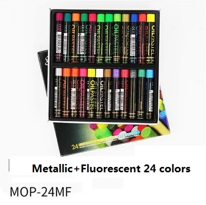 24 M F colors Mungyo металлик и флюоресцентную светящуюся 12/24 цвета галерея художников масляная пастель серии СС масляной краски Художественные рисовальные Пастель - Цвет: 24 M F colors