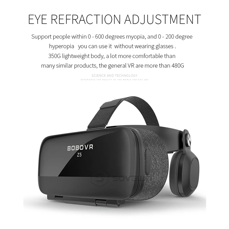 Оригинальная гарнитура BOBOVR Z5 Immersive Virtual Reality стерео 3D очки VR картонный шлем 120 FOV