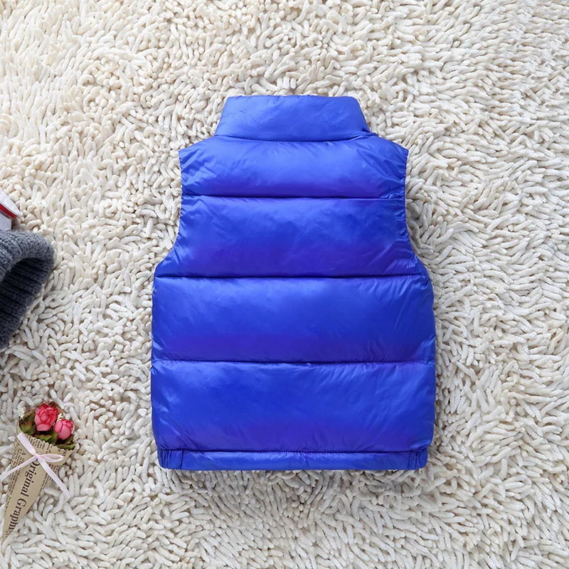 Детские жилетки для мальчиков и девочек модные повседневные вниз хлопок жилеты