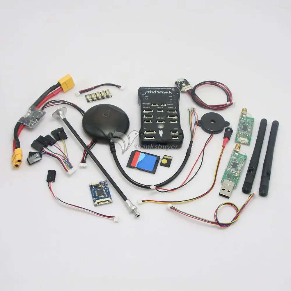 PX4 2.4.7 Pixhawk 32 битный Контроллер полета ARM золотистый разъем с покрытием & NEO 7M GPS 8G TF