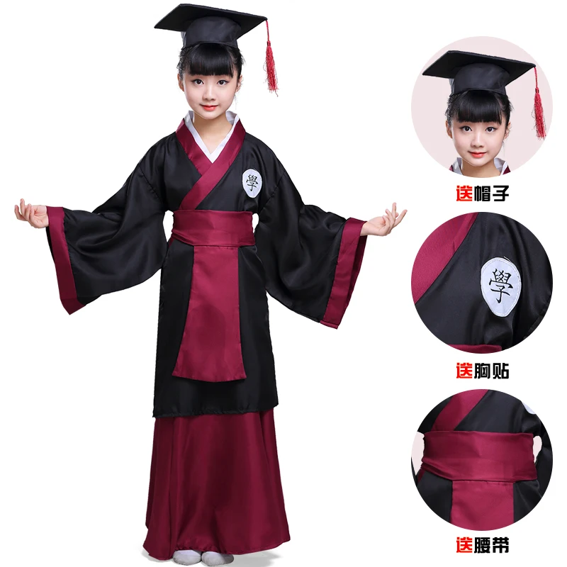 Новые китайские народные hanfu топы для мальчиков, этническая блуза с длинными рукавами, китайский традиционный костюм, детский Древний китайский стиль - Цвет: color2