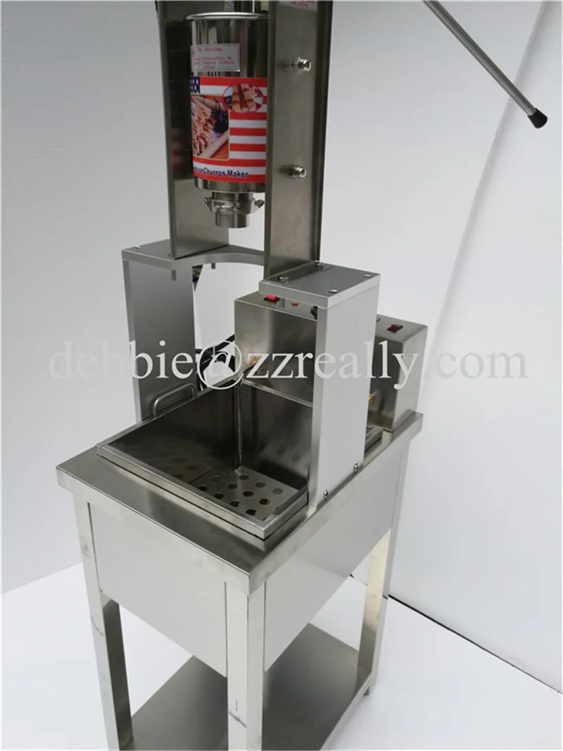 

hot sale 3L churro maker and 20 L fryer for sale stainless steel churro maker with fryer with shelf for sale