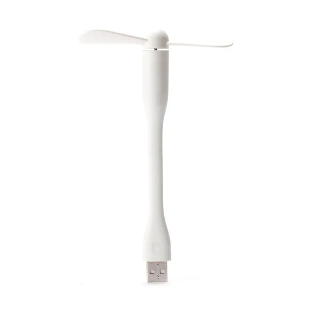 Портативный Новое прибытие Xiaomi Мини небольшой USB портативный светильник гибкий съемный usb-вентилятор для Xiomi Redmi Портативный светодиодный светильник с переключателем Управление, 5 В/2 - Цвет: White Fan