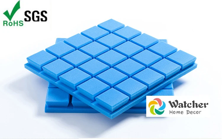 Blue color 1 коробка 16 шт 50x50 см 4 квадратных метра кофе цвет акустическая пена лечение звукоизоляция Акустические панели Отличная звукоизоляция - Цвет: Blue color