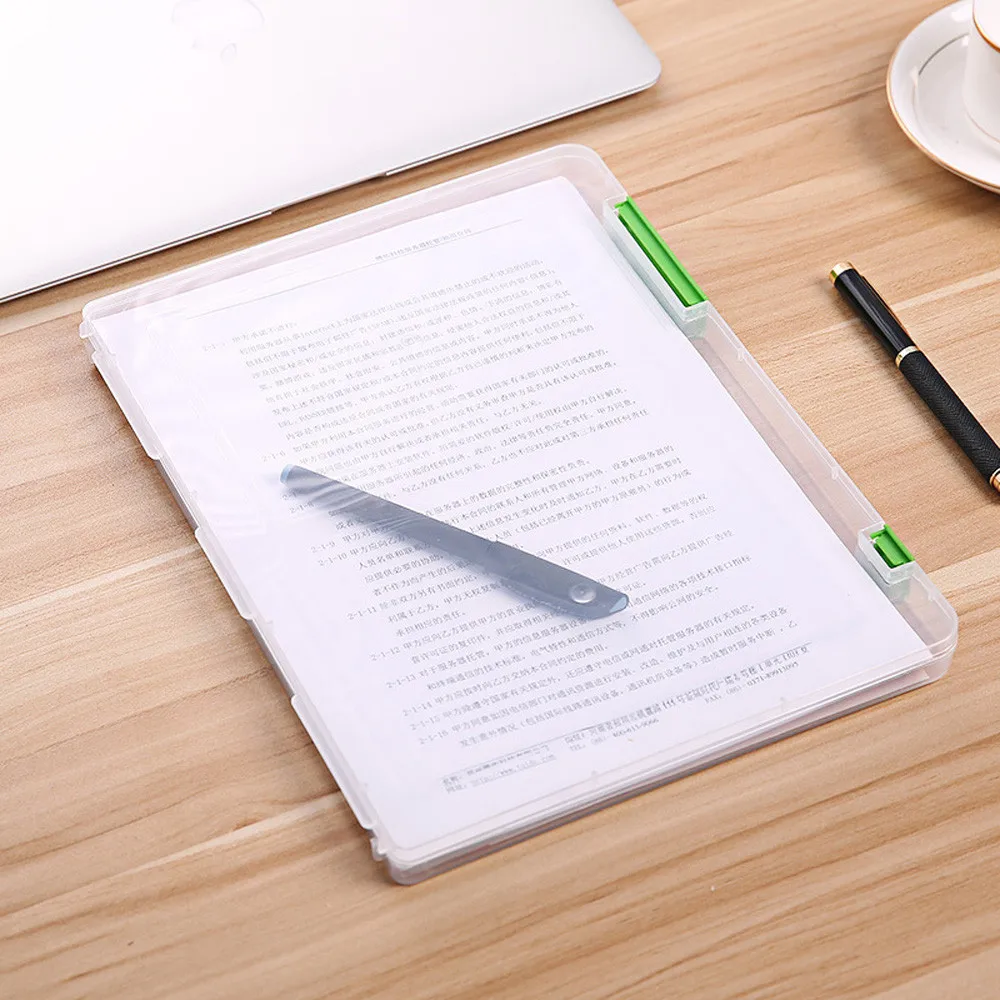 1 шт. простая А4 прозрачная коробка для хранения Прозрачная пластиковая бумажная