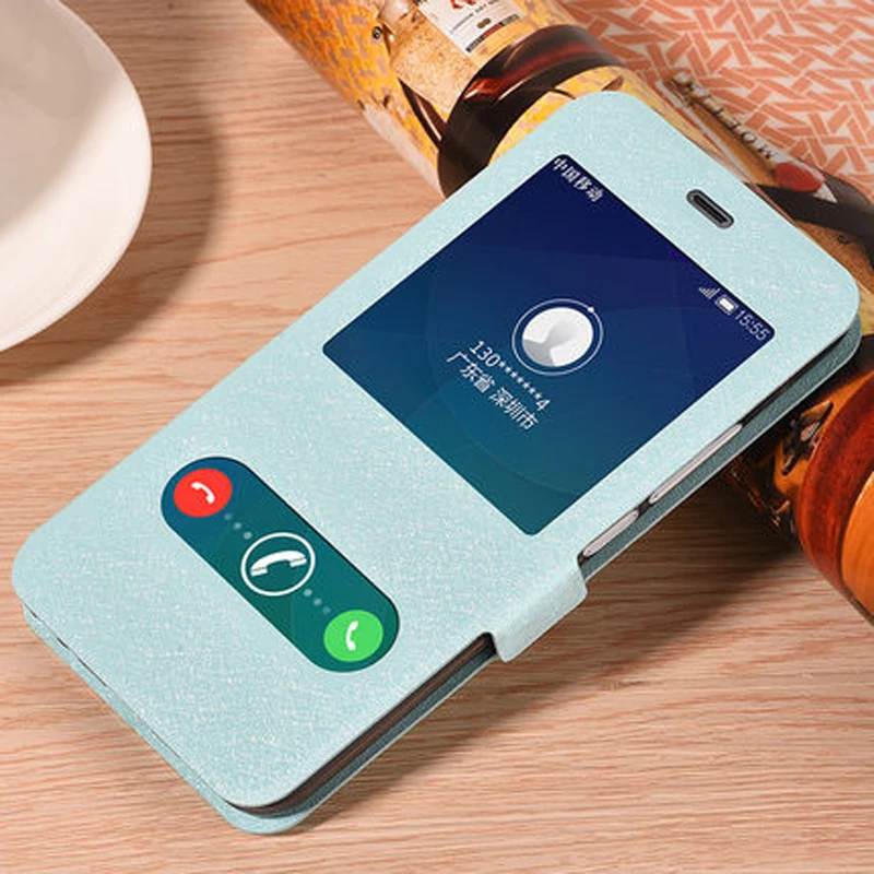 Чехол для Meizu M5 M 5 Meilan Оригинальный флип-чехол из искусственной кожи с окошком