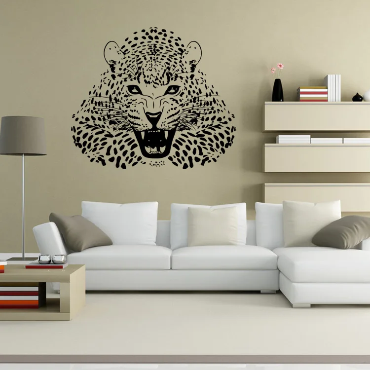 Виниловые наклейки на стену животные гепард леопард пантера съемная Наклейка