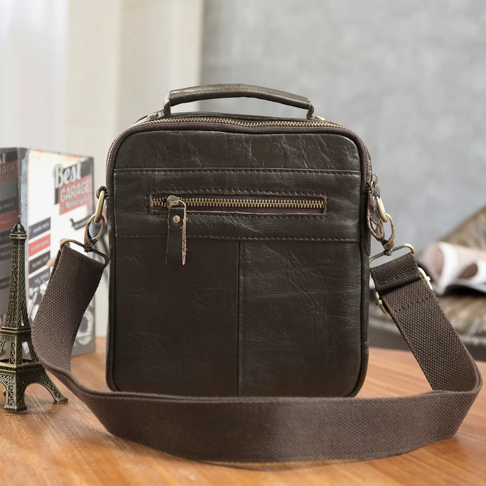 Оригинальная кожаная мужская модная повседневная сумка тоут Mochila дизайнерская