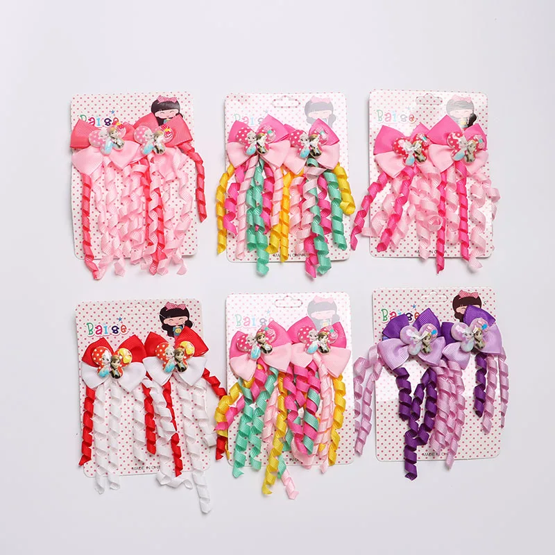 Princess Butterfly rubber bands Elsa Threaded Ribbon 2pcs/lot Large headband Hair Accessories | Детская одежда и обувь