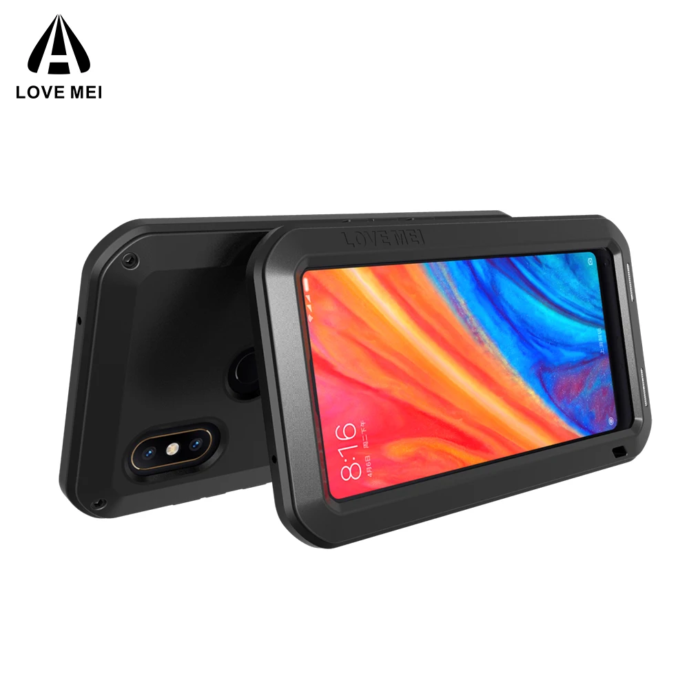 LOVE MEI Metal Aluminum Case For Xiaomi Mix2 Heavy Duty Armor Outdoor Shockproof Waterproof Powerful Max2 Mix2s | Мобильные телефоны