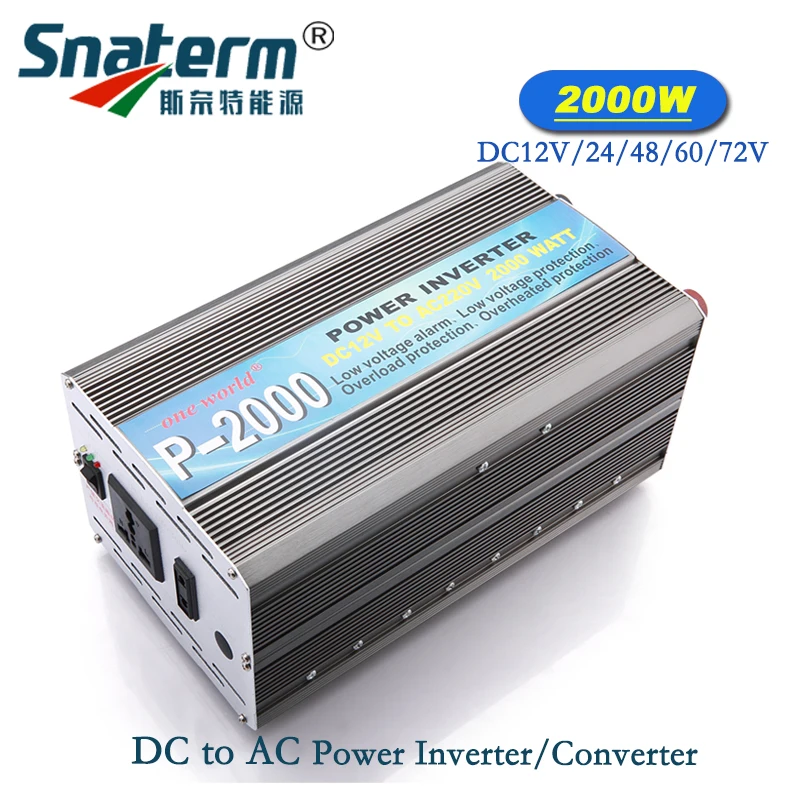 Инвертор солнечной энергии 2 кВт/2000 Вт 4 кВт/4000 12 В/24 В/48 В/60 в/72 В постоянного тока в
