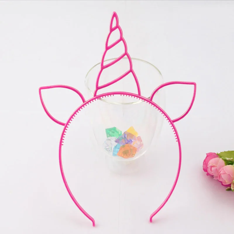 1 шт. блестящий Радужный пластиковый обруч &quotЕдинорог&quot пластиковая повязка на