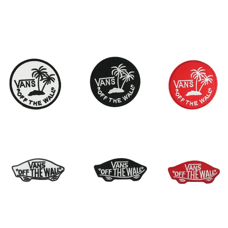 VANS Off The Wall патчи Go hiking путешествия сувенир значок горный море Луна татуировка с изображением звёзд MC Байкер Жилет Мотоцикл грудь передачи