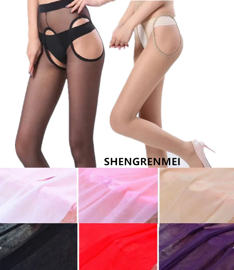 Сексуальные чулки SHENGRENMEI с открытой промежностью женские эротические колготки