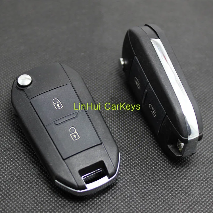 

PINECONE for CITROEN QUATRE C4 C5 TRIOMPHE 2 Buttons Uncut Groove Brass Blade Upgrade&Modified Car Key Shell 1PC