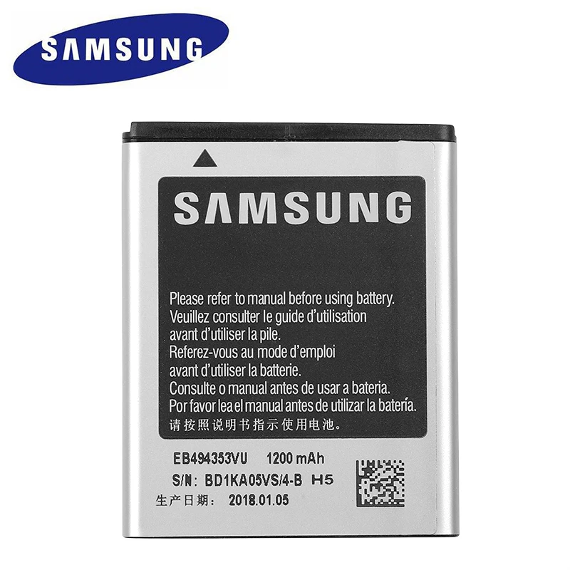 Оригинальная запасная батарея Samsung для SAMSUNG S5330 GT S5570 i559 S5232 C6712 S5750 натуральная