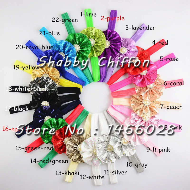 

30 pcs/lot , Sequin chiffon shabby flowers , sequin ballerina flowers with elastics