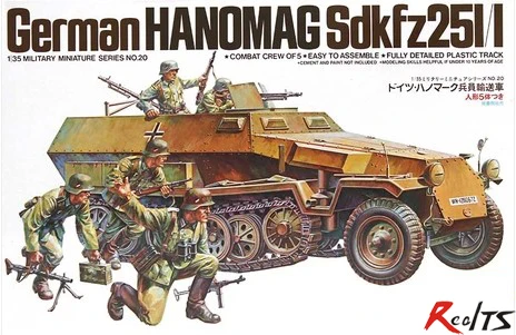 

TAMIYA MODEL 1/35 SCALE military models #35020 German Hanomag Sd.Kfz.251/1