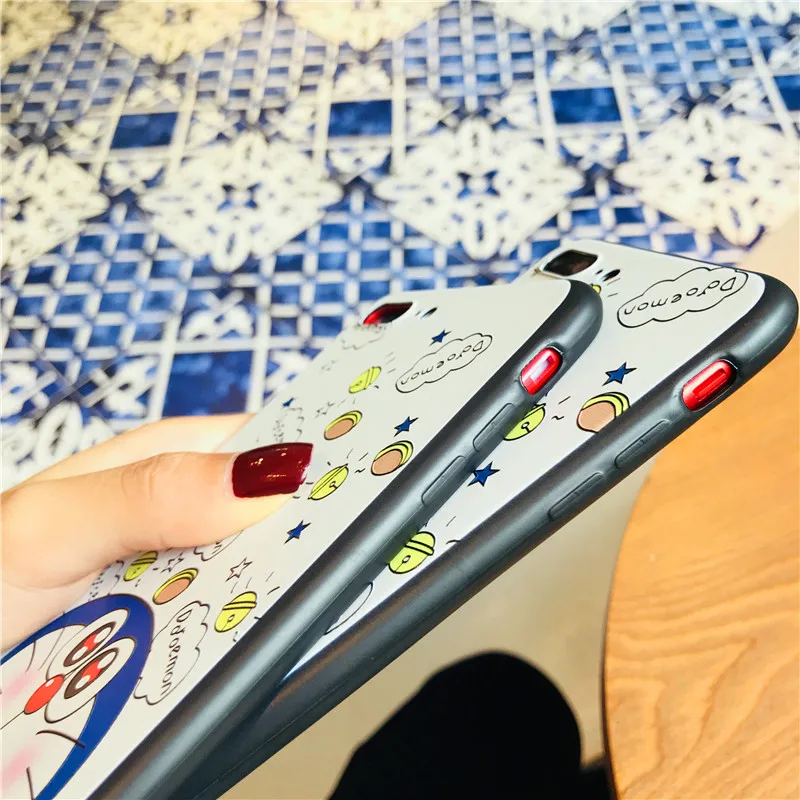 Чехол для телефона Doraemon белого цвета для iPhone XS из мягкого силикона TPU с мультяшным изображением на задней стороне 6 6s+ 7 7P 8 8P X.