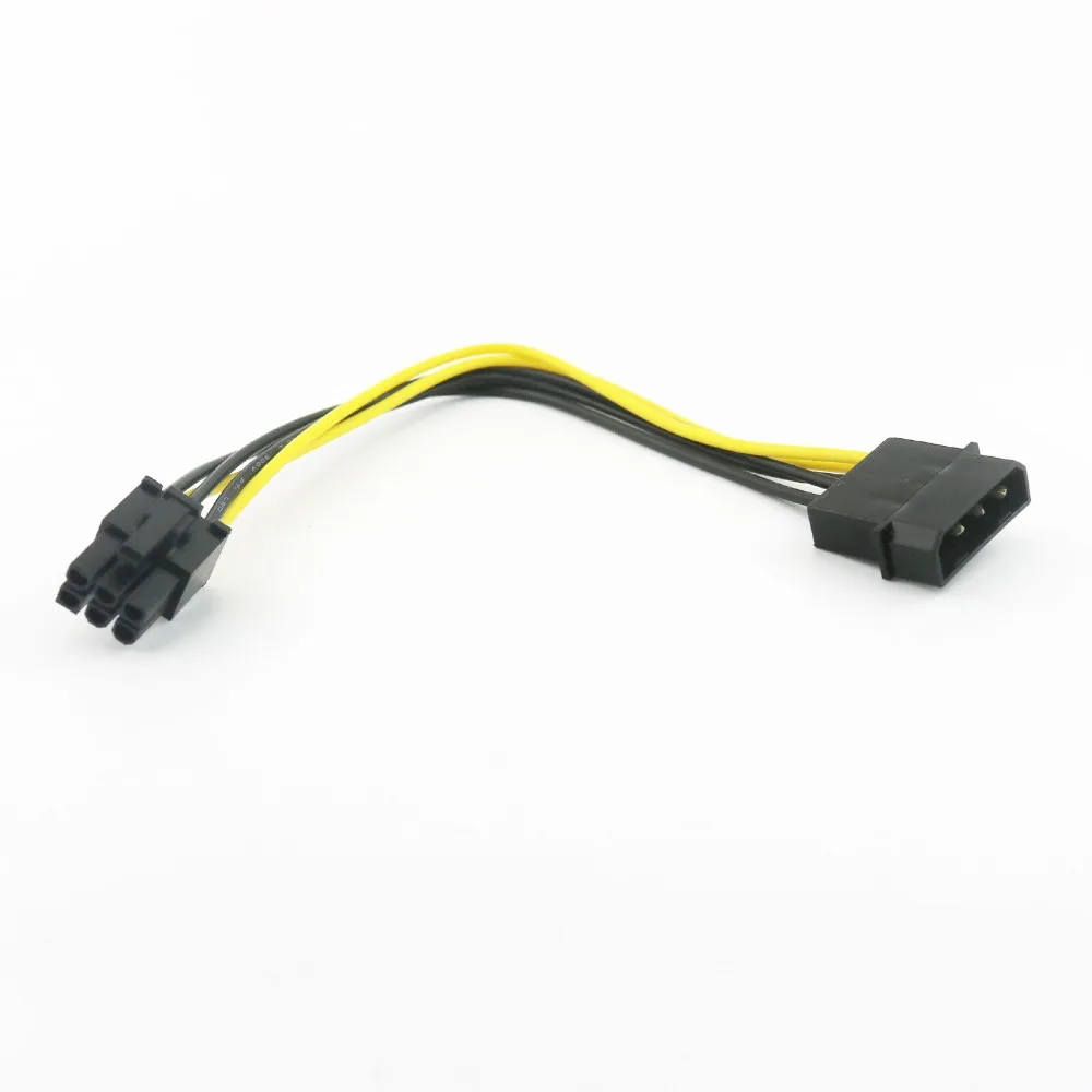 1x 4 контактный разъем Molex для 6 Pin PCI Express Female PCIE видео адаптер питания