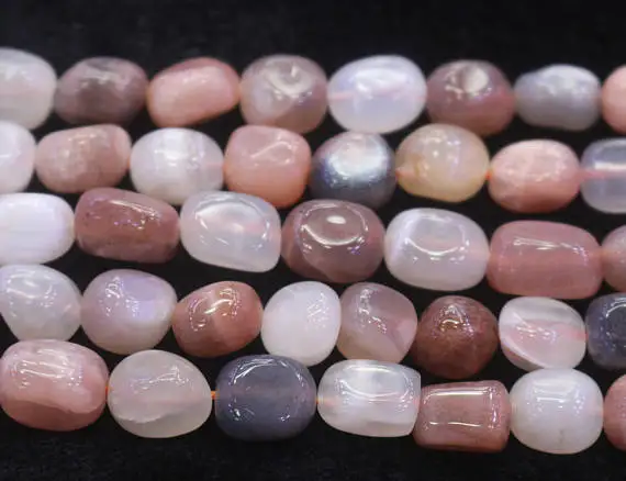 

Natural Mixcolor Moonstone Nugget Beads,15 inches per strand