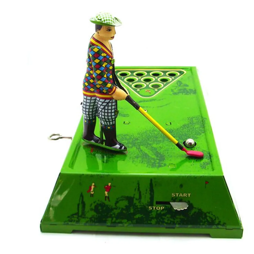 Винтажная Ретро коллекция играя в гольф оловянные игрушки Классические заводные