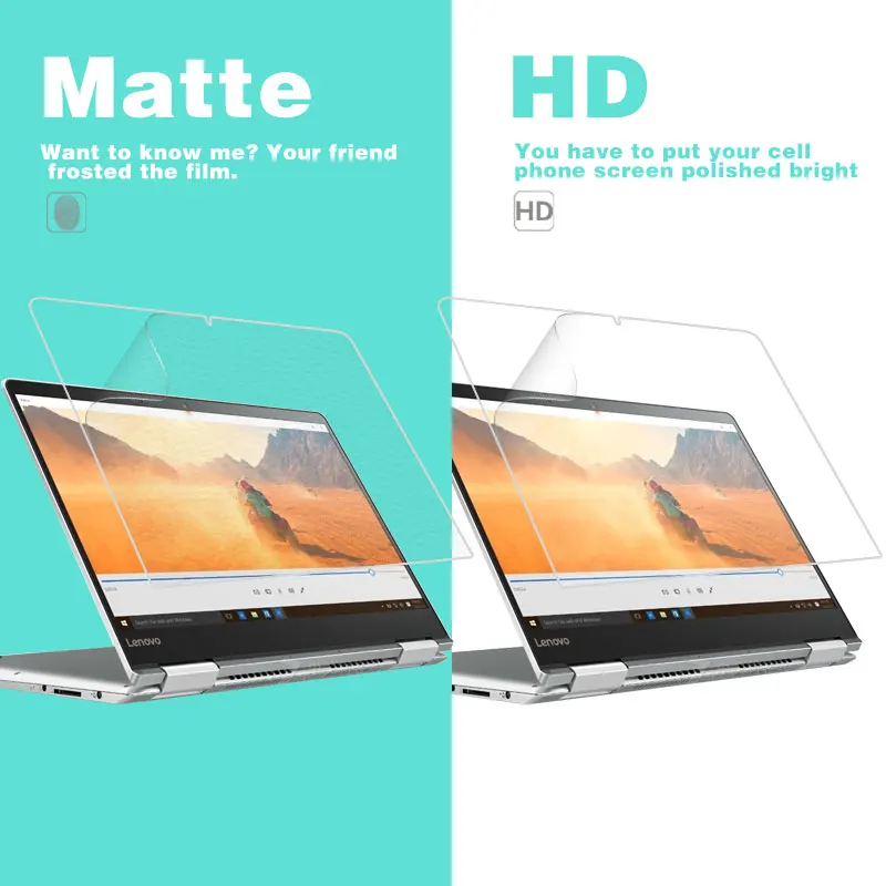 Прозрачная глянцевая пленка HD для Lenovo Yoga 710 14 матовая с защитой от отпечатков