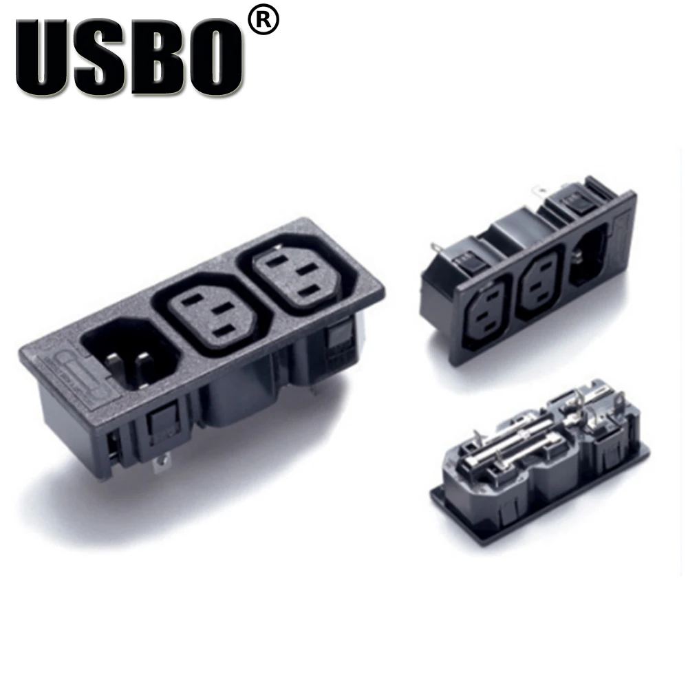 Черный 10A 250 V abs Материал IEC-C13/C14 промышленная розетка CE по ограничению на