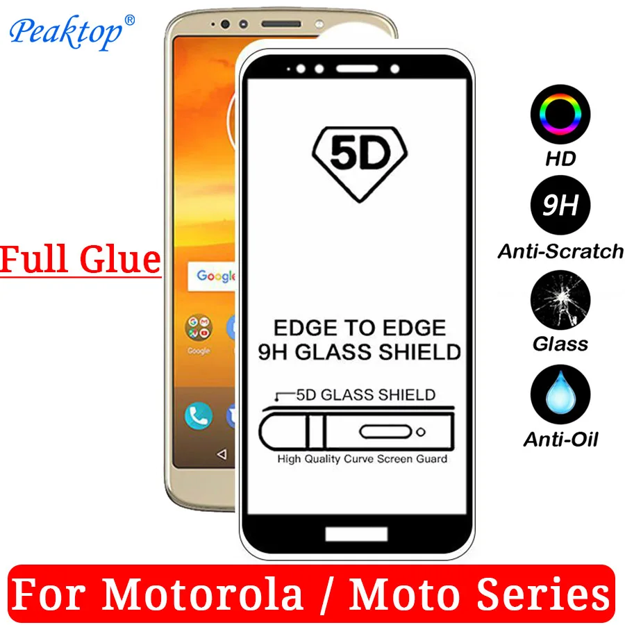 2 шт. закаленное стекло для Motorola Moto G7 G6 Play Plus power для Moto One power E4 E5 Plus Play Go полная защита экрана от клея