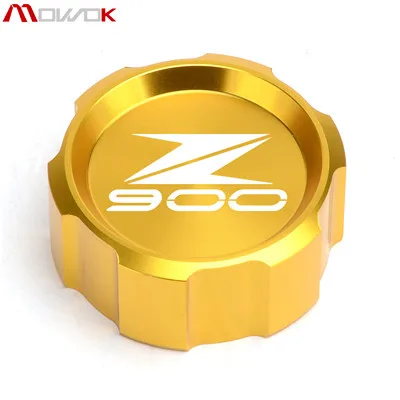 RearGold Для Kawasaki Z900 z 900 новая мотоциклетная обувь Алюминий сзади и бачок тормозной жидкости для переднего колеса Кепки крышка цилиндра логотип Z900 - Color: RearGold