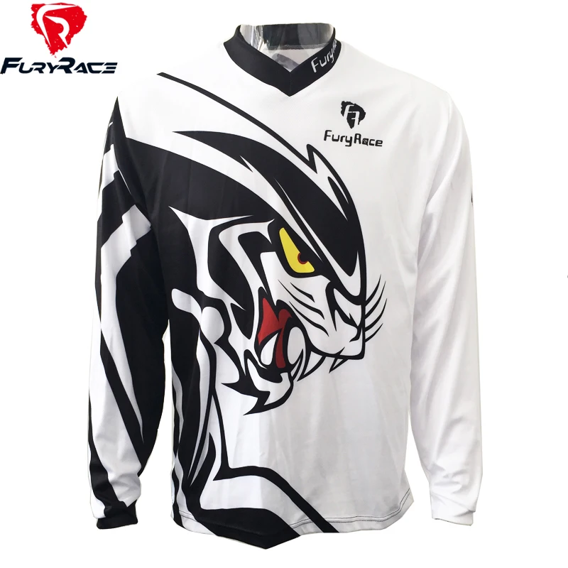 FURY Racing 2017 мужские синие камуфляжные майки для горного велосипеда MTB BMX футболки