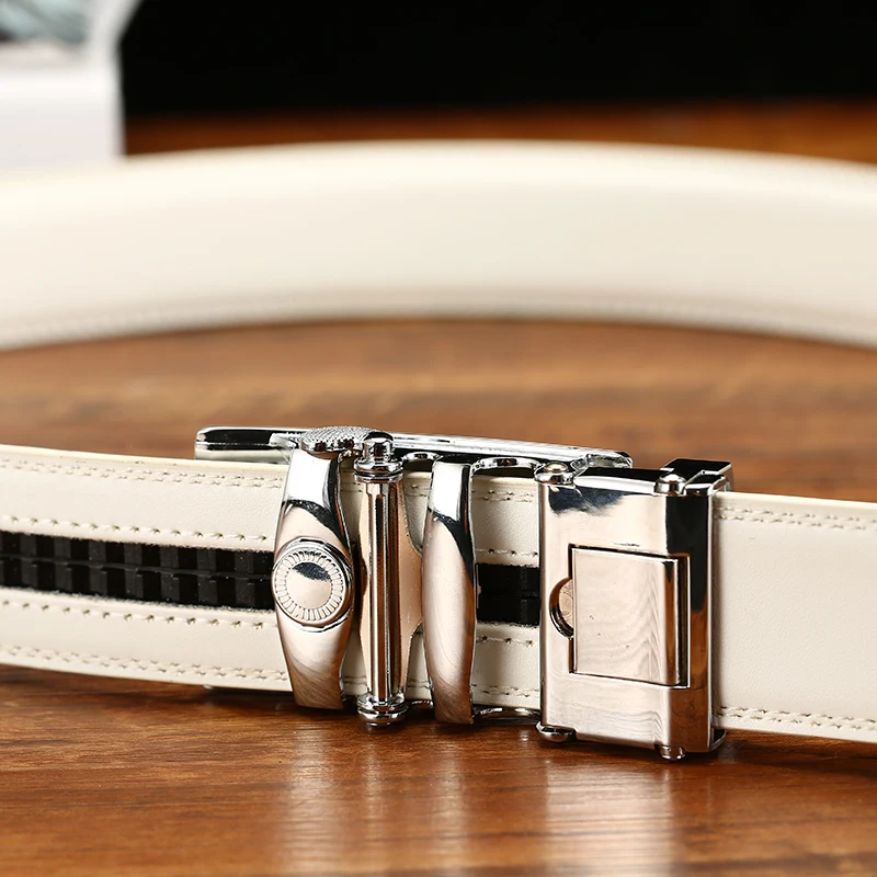 Мужской деловой ремень с автоматической пряжкой брендовый дизайнерский