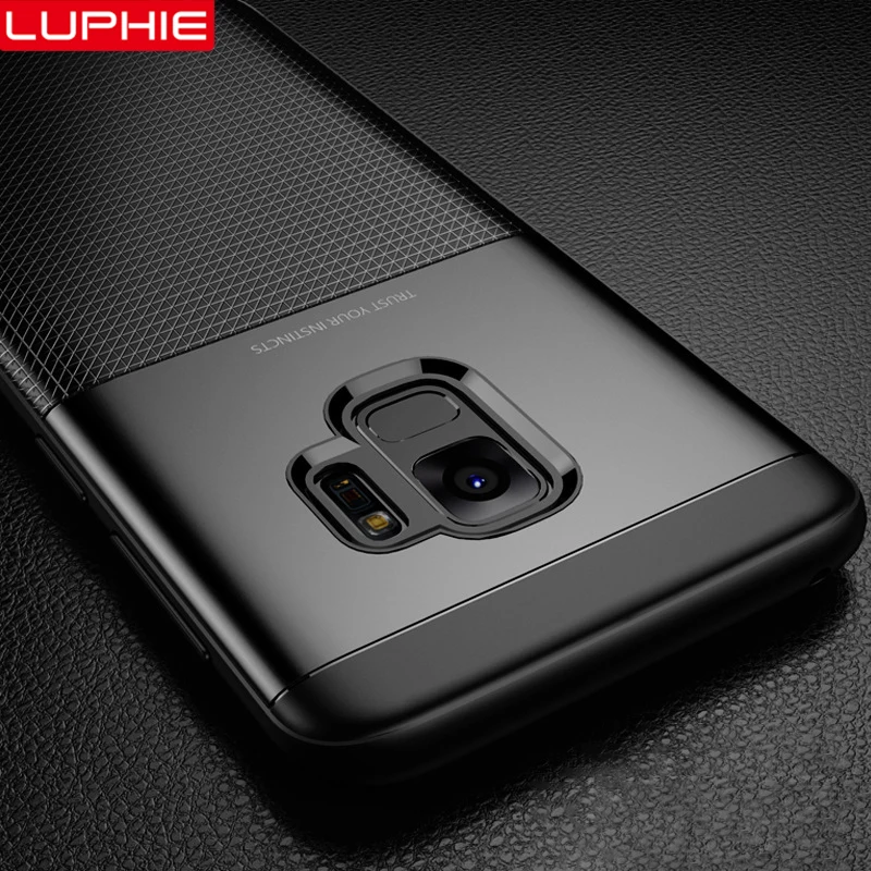 Роскошный противоударный чехол LUPHIE для samsung Galaxy S10 S9 Plus S10e, защитный чехол из ТПУ для samsung Note 9, деловой силиконовый чехол