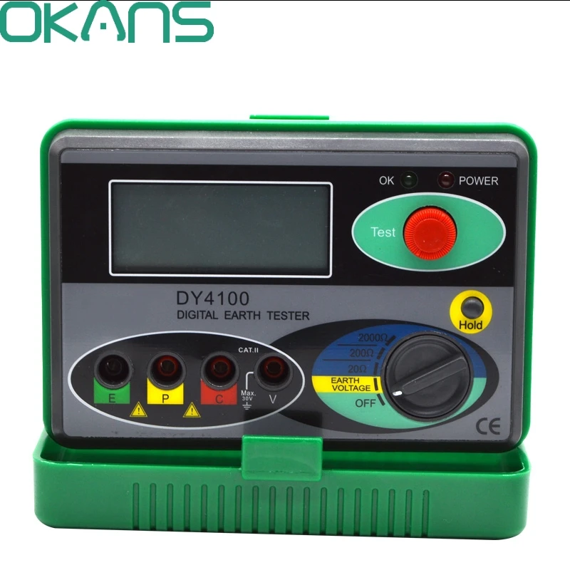 Цифровой тестер сопротивления заземления DY4100 мультиметр измеритель