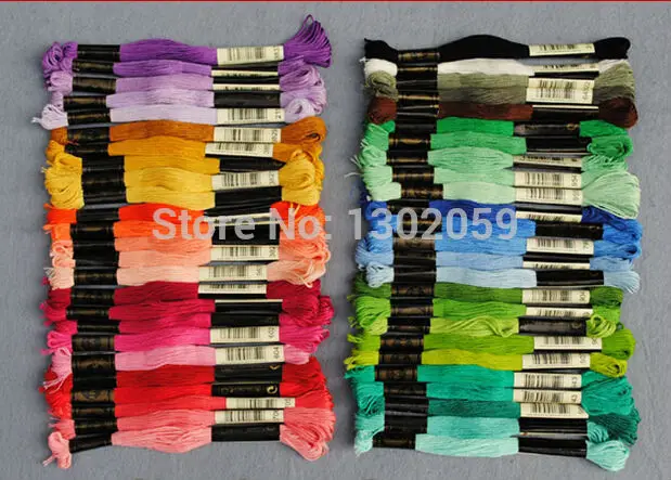 Магазин скидок нить для вышивки крестиком 447 шт. + 100 игл Выберите любой номер нити