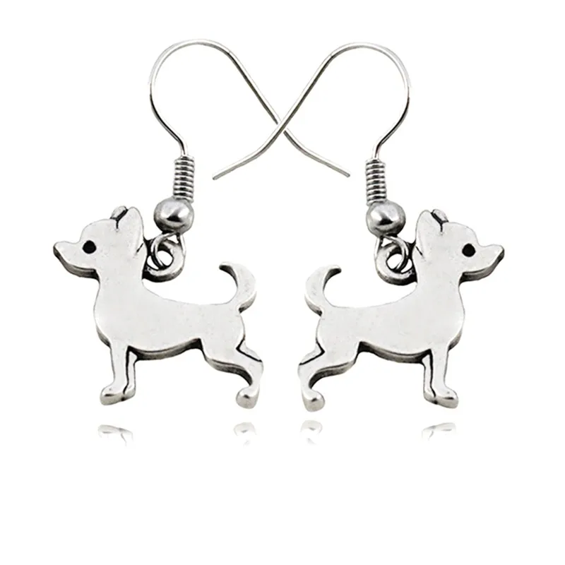 

New Vintage Hippie Chihuahua Drop Earring Boho Mexico Dog Statement Brincos Love Earrings For Women Men Jewelry Friends Gift