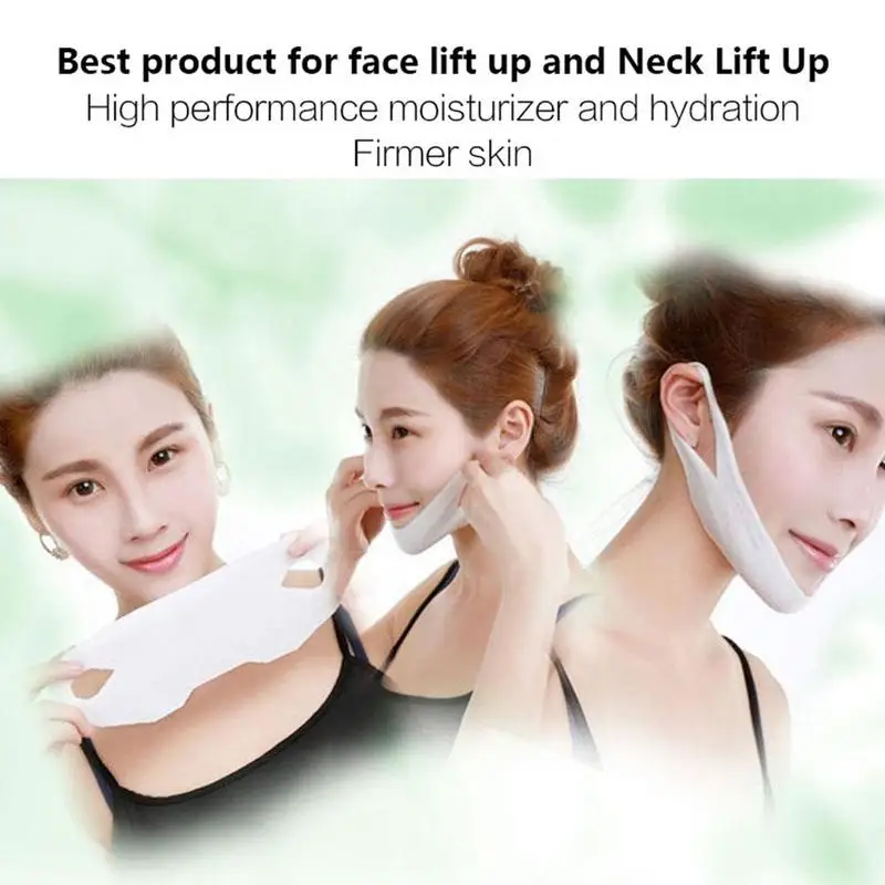 Женская маска подтяжка подбородка щек против морщин V для похудения с кремом