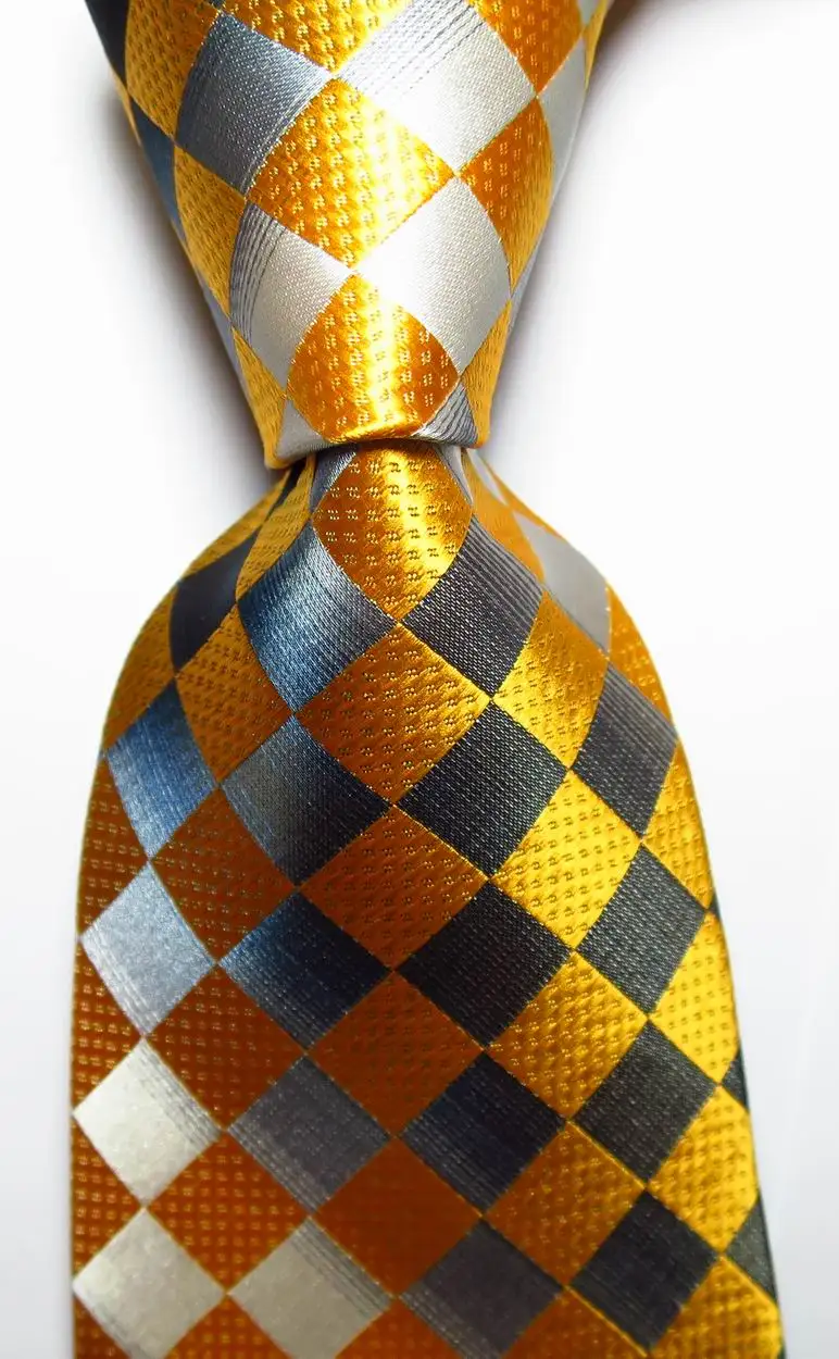 Новинка модный мужской галстук пейсли размером 8 см Цвет: Золотой оранжевый синий