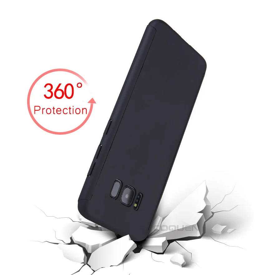 COQUEN 360 Full Cover Shockproof Phone Case For Samsung Galaxy S7 Edge S6 Body S8 Note 8 9 S9 Plus On |