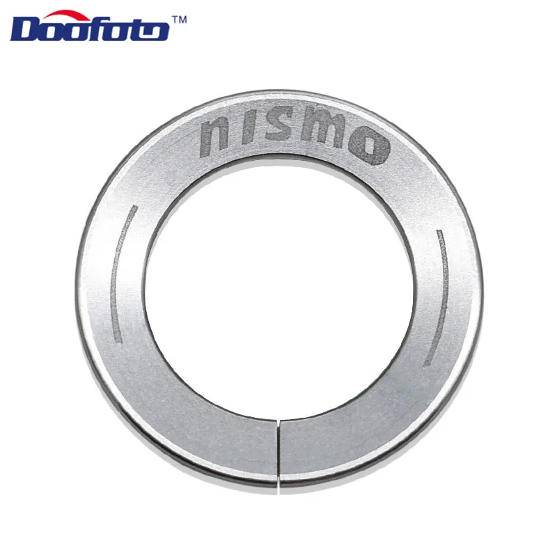 Start Ring Silver Doofoto аксессуары для стайлинга автомобилей кнопка запуска двигателя кольцо для Nissan Nismo фиолетовый желтый черный руль Декор колес цвет стикер - Название цвета: Start Ring Silver