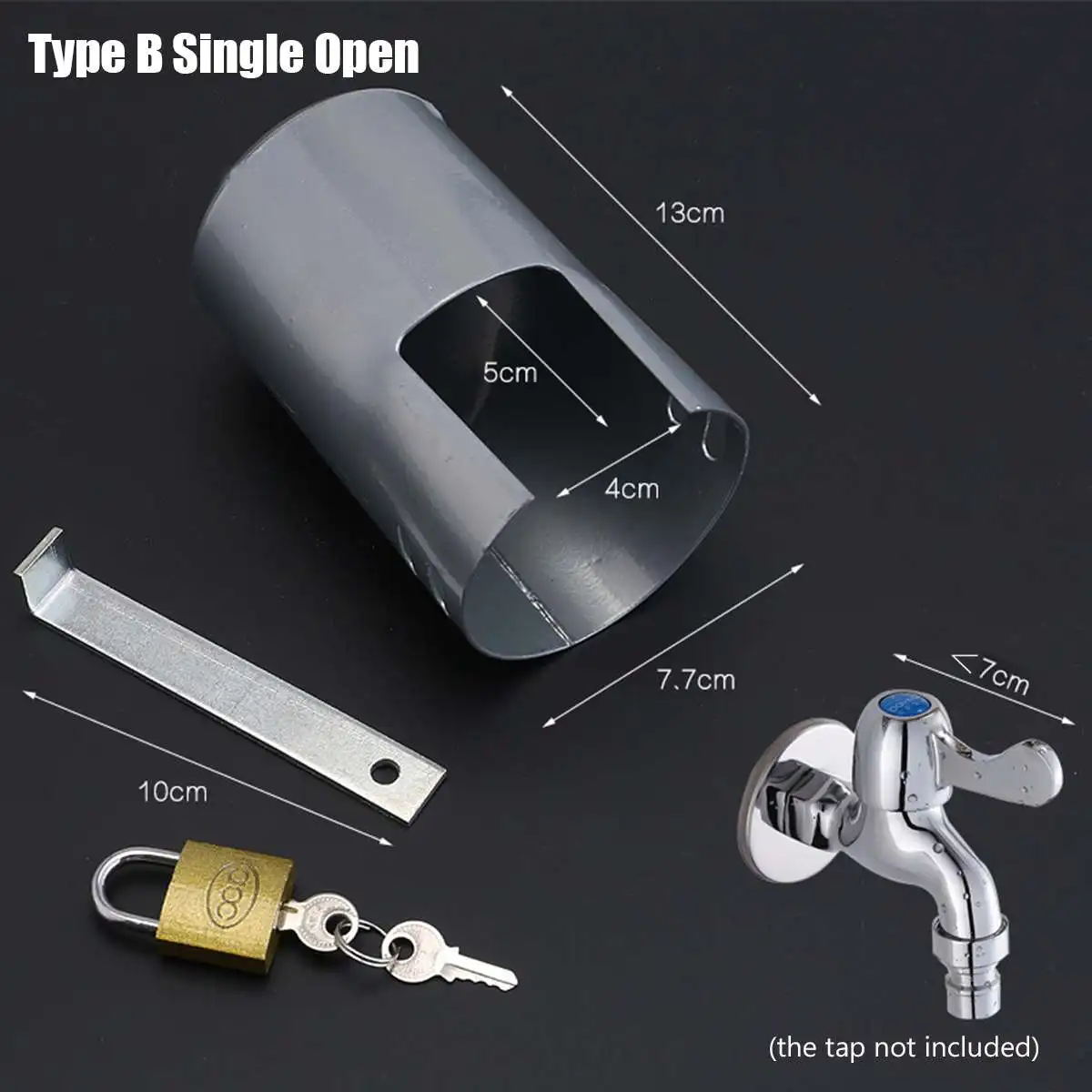 B Single Open 1 компл. Железный запираемый кран защитный чехол на открытом воздухе сад от кражи безопасный дом обустройство кухонный кран аксессуары - Цвет: B Single Open