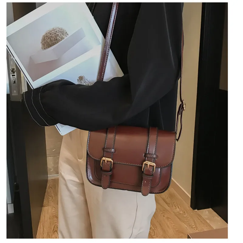 JG винтажная новая женская сумка из искусственной кожи с клапаном на плечо модная