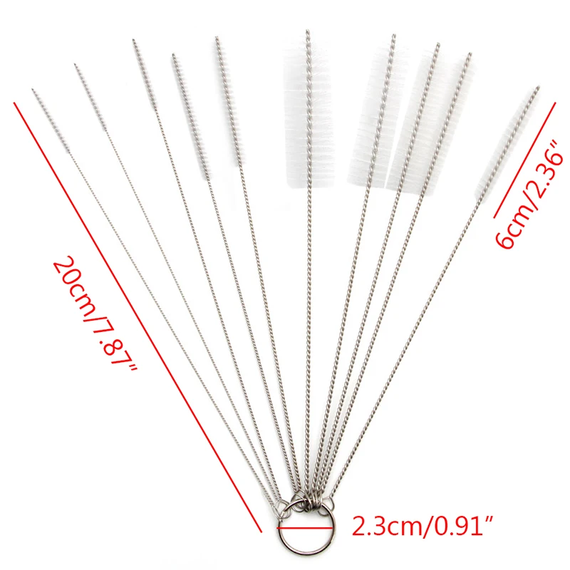 10 шт./лот игольчатая щетка из нержавеющей стали набор кистей для чистки