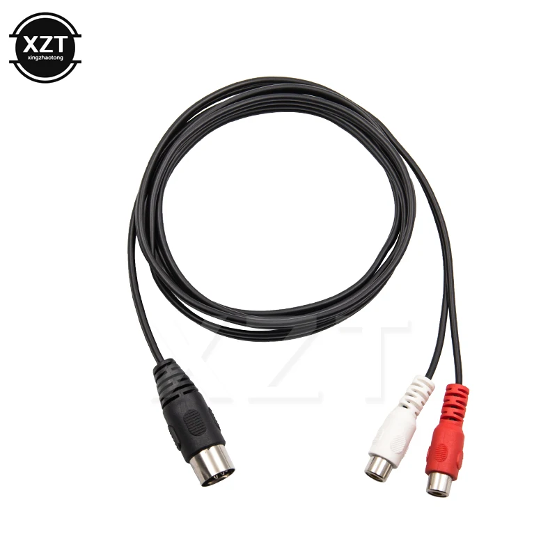 Разъем MIDI DIN 5P Male 2 RCA Phono гнездовой разъем MF аудио кабель 1 5 м O.5M разъемы для