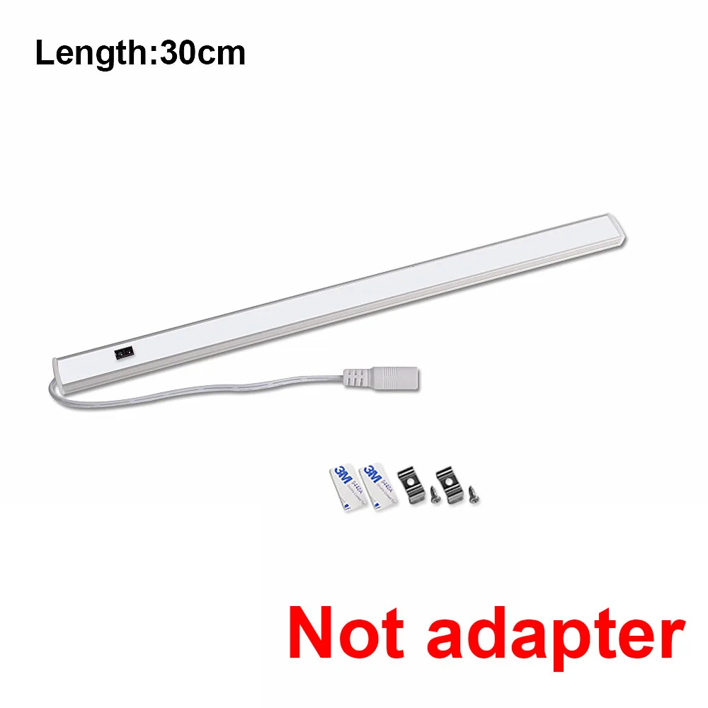 1x30cm-Not adapter 12 В сенсорный светодиодный светильник для кухонного шкафа, лампа с датчиком движения для рук, барный светильник, шкаф для спальни, шкаф, светильник, s светодиодный светильник, лампада - Color: 1x30cm-Not adapter
