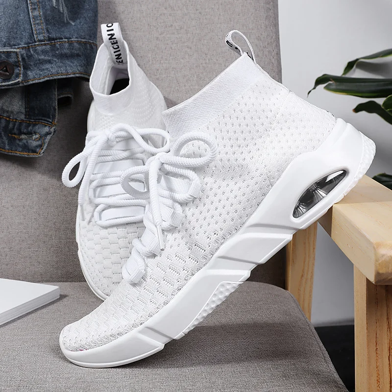 Новинка 2018 Мужская Легкая спортивная обувь для тренажерного зала мужские белые